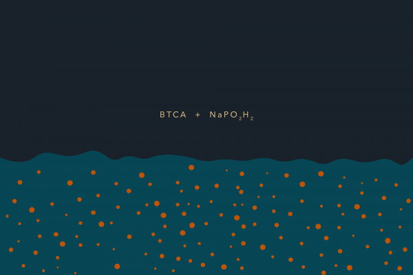 Graphic with formula BTCA + NaPO2H2