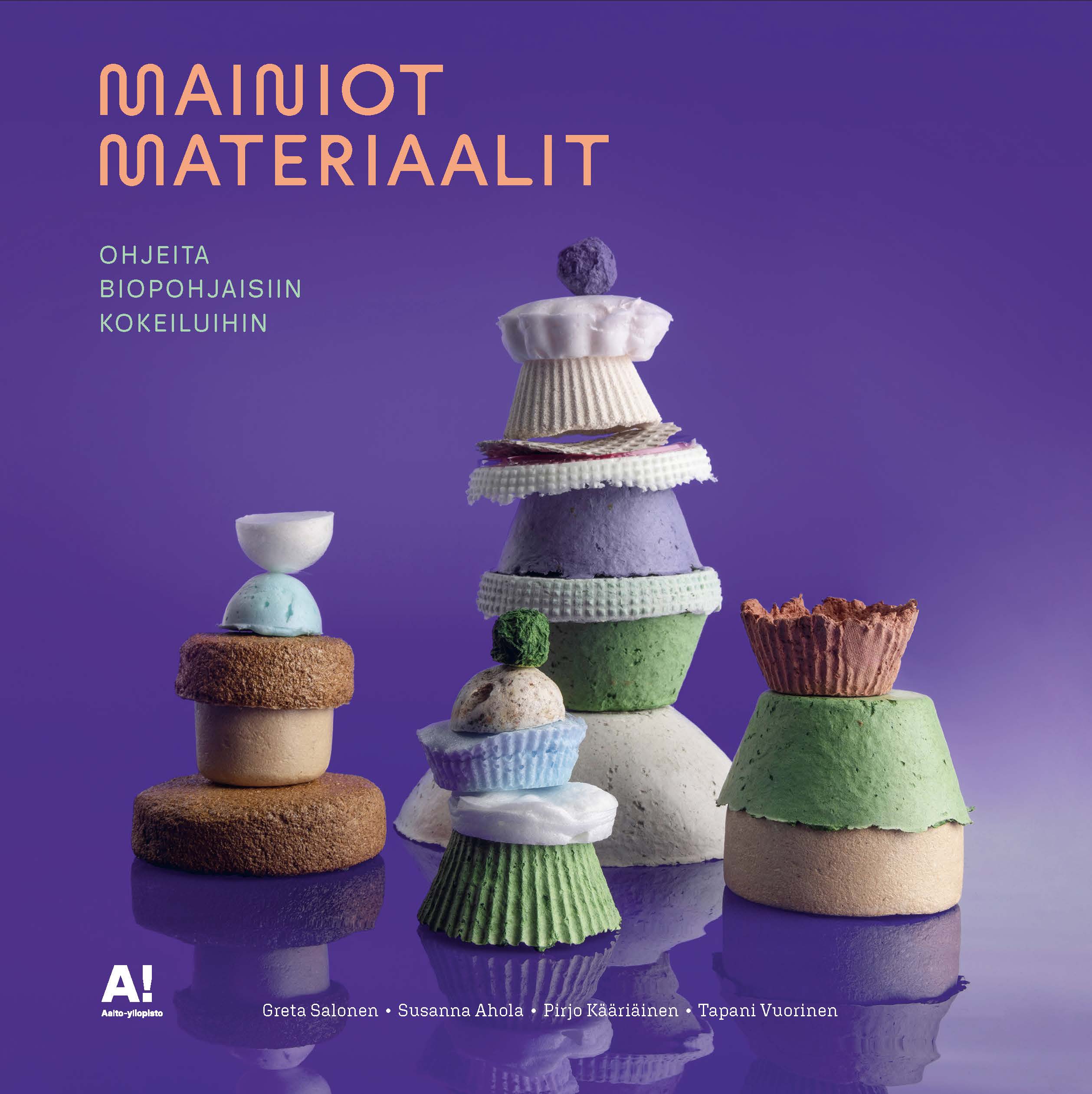 Mainiot Materiaalit book cover with foam material samples